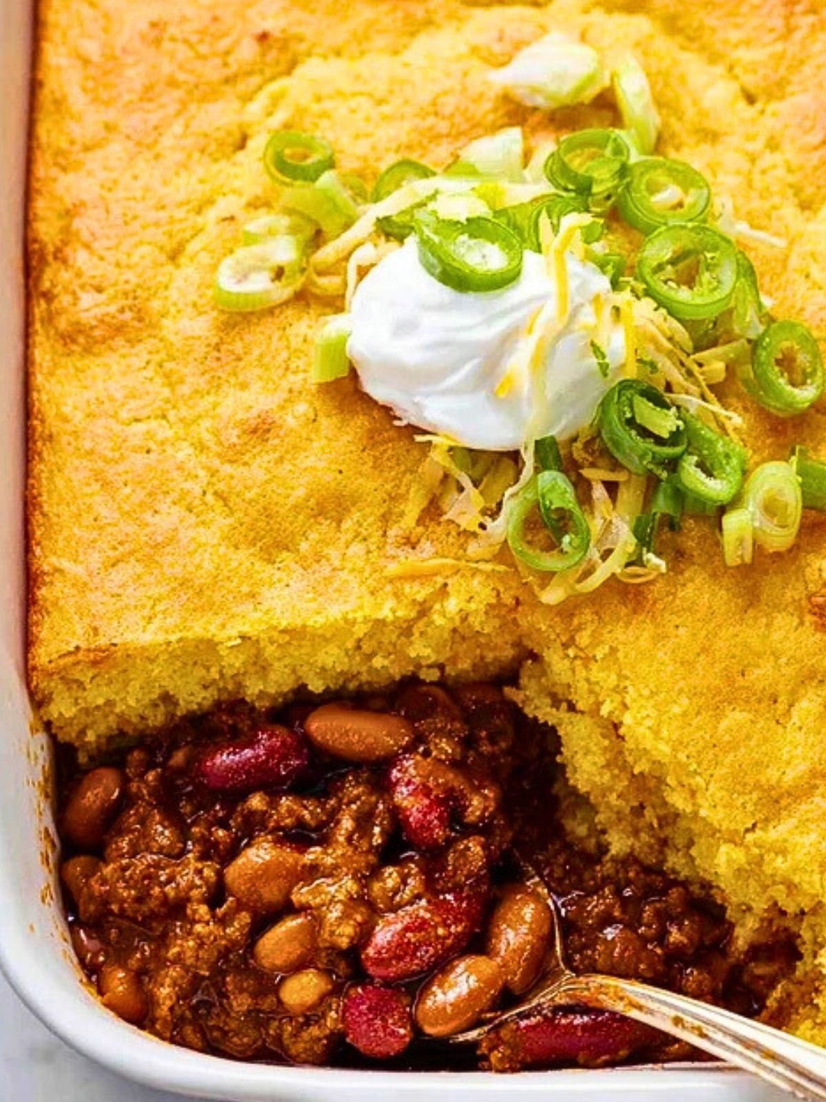 Chili and Cornbread Casserole