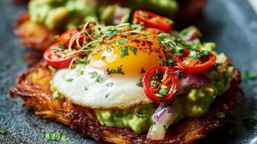 Avocado Hash Brown Toast with a Spicy Kick