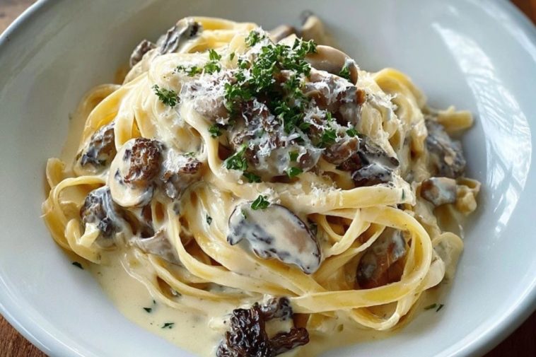 Morel Mushroom Pasta in Creamy Sauce