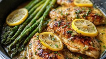Easy One-Pan Lemon Butter Chicken with Asparagus