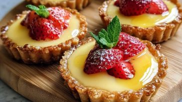 Spring Bliss: Strawberry Honey Custard Tarts with Tangy Lemon Drizzle