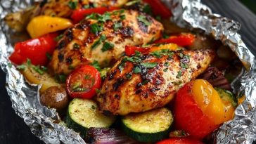 No-Fuss BBQ Chicken & Veggie Foil Packs