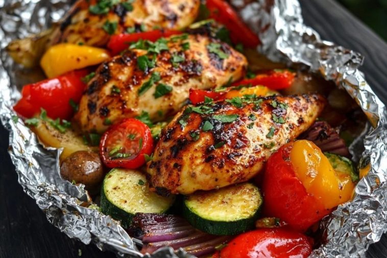 No-Fuss BBQ Chicken & Veggie Foil Packs