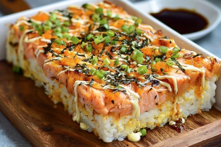Best Salmon Sushi Bake