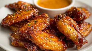 Sticky Honey Mustard Chicken Wings