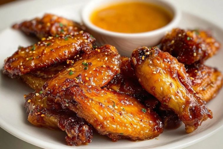 Sticky Honey Mustard Chicken Wings