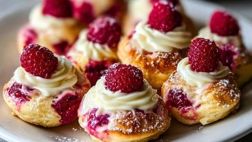 Raspberry Cream Cheese Pastry Bites