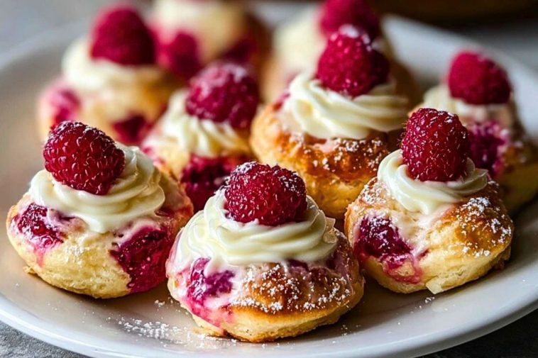 Raspberry Cream Cheese Pastry Bites