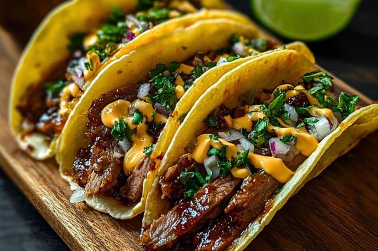 Mouthwatering Garlic Butter Honey BBQ Beef Tacos