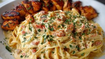 Creamy Cajun Chicken Linguine with Spicy Garlic Cheese Sauce