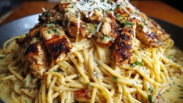 Creamy Cajun Chicken Spaghetti with Garlic Mozzarella Sauce