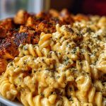 Creamy Velveeta Chicken Rotini Pasta with Mozzarella Garlic Cheese Sauce
