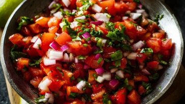 Fresh Pico de Gallo for Cinco de Mayo Tacos & Dips