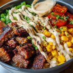 Korean BBQ Beef Bowl with Corn & Creamy Sauce