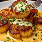 Seared Scallops with Spicy Cajun Cream Sauce