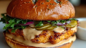 Spicy Chicken Sandwich with Creamy Homemade Sauce
