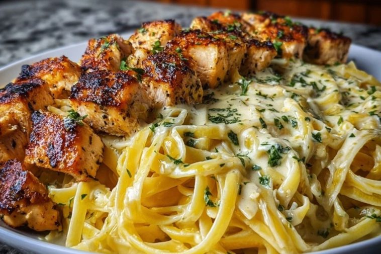 Cajun Garlic Butter Chicken Linguine in Creamy Parmesan Sauce