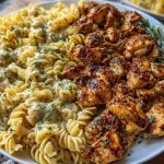 Cajun Garlic Butter Chicken with Creamy Parmesan Twisted Pasta
