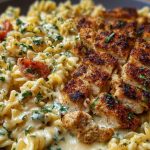 Creamy Cajun Chicken Twisted Pasta with Mozzarella Alfredo