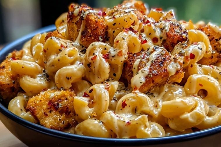 Creamy Honey Pepper Chicken Mac and Cheese Delight