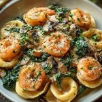 Creamy Spinach Mushroom Shrimp Shells
