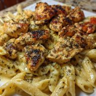 Creamy-Velveeta-Chicken-Penne-in-Garlic-Butter-Parmesan-Sauce