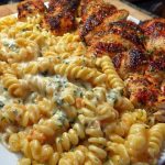 Creamy Velveeta Chicken Rotini with Mozzarella Garlic Sauce