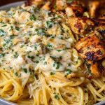 Creamy Velveeta Chicken Spaghetti with Mozzarella Garlic Cheese Sauce