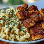 Crispy Parmesan Chicken Bites with Smoky Cajun Alfredo Gemelli Recipe