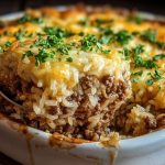 French Onion Ground Beef and Rice Casserole