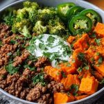 Ground Beef Sweet Potato Power Bowl