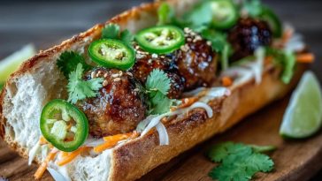 Korean BBQ Meatball Banh Mi