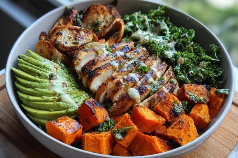 Loaded Grilled Chicken & Sweet Potato Power Bowl