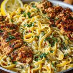 One-Pot Creamy Cajun Chicken Linguine with Garlic Mozzarella Sauce