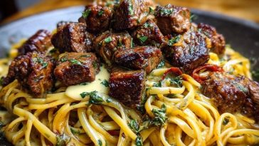 Savory Beef Linguine with Velvety Garlic Butter Sauce
