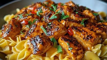 Spicy Cajun Honey Butter Chicken & Pasta