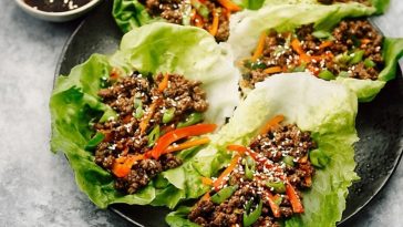 Asian-Style Ground Beef Lettuce Wraps