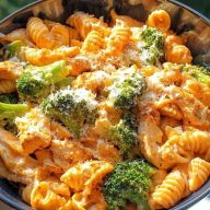Cheesy Chicken Broccoli Pasta