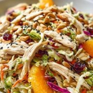 Chicken Coleslaw Salad with Ginger Sesame Dressing