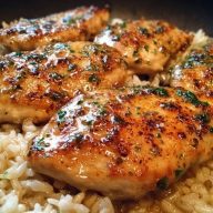 Chicken with Garlic Parmesan Rice