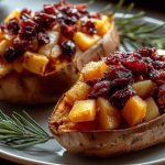 Cranberry Apple Twice-Baked Sweet Potatoes