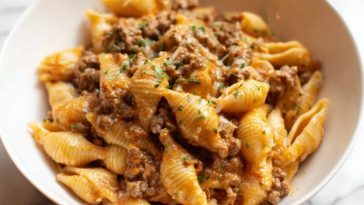 Creamy Beef and Shells