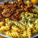 Creamy Parmesan Rotini with Cajun Garlic Butter Chicken