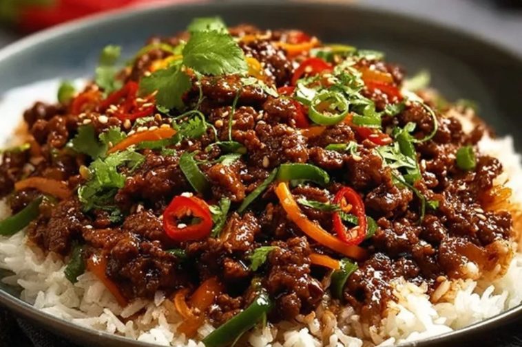 Crispy Chilli Beef Rice