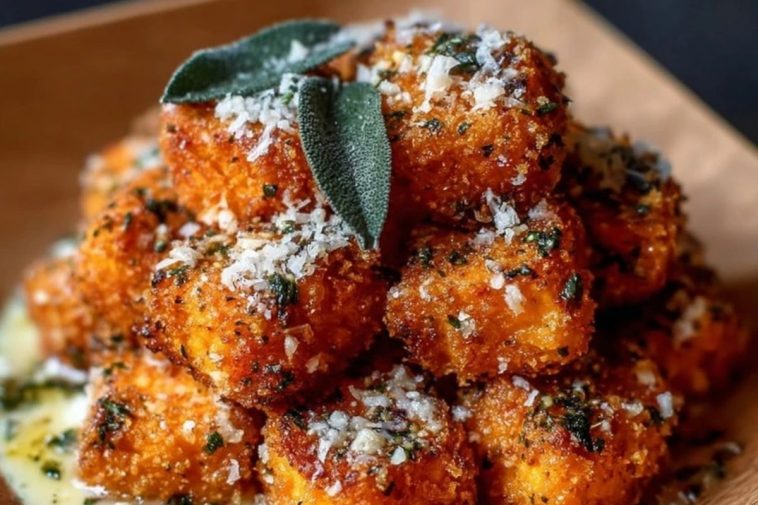 Crispy Sweet Potato Bites with Herbed Parmesan Butter