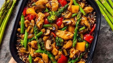 Delicious Teriyaki Chicken Stir-Fry Recipe with Colorful Veggies and Wild Rice