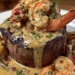 Filet Mignon with Shrimp and Lobster Cream Sauce