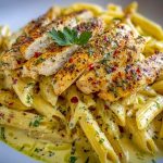 One Pot Creamy Garlic Parmesan Chicken Penne