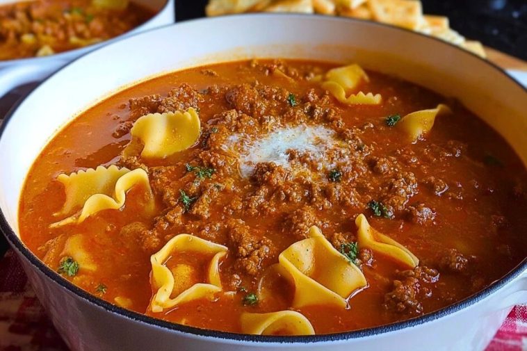 One Pot Lasagna Soup Recipe