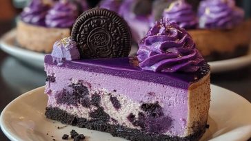Purple Velvet Oreo Cheesecake